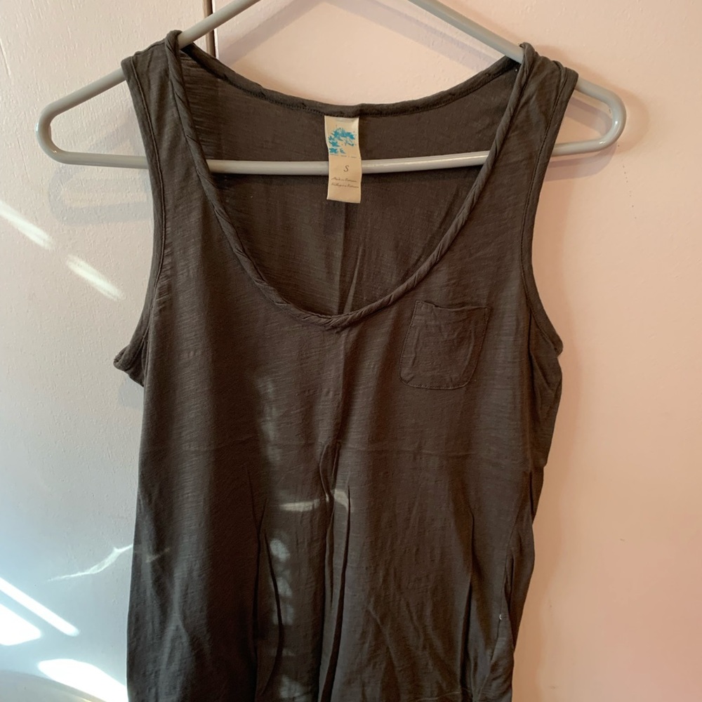 Anthropologie brown tank top